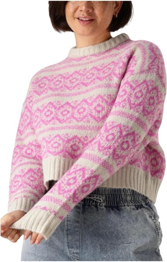 Lollys Laundry Lichtgrijze trui met roze print Multicolor Dames - Foto 7