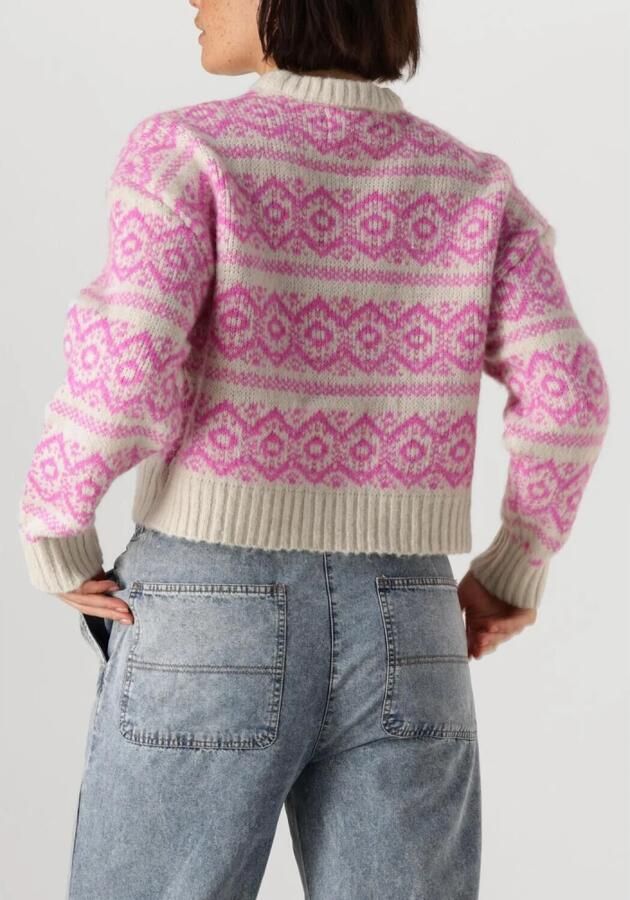 Lollys Laundry Lichtgrijze trui met roze print Multicolor Dames - Foto 6