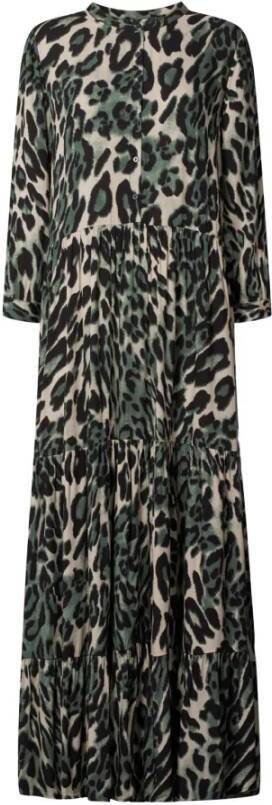 Lollys Laundry Groene Maxi Jurk Dames Multicolor Dames