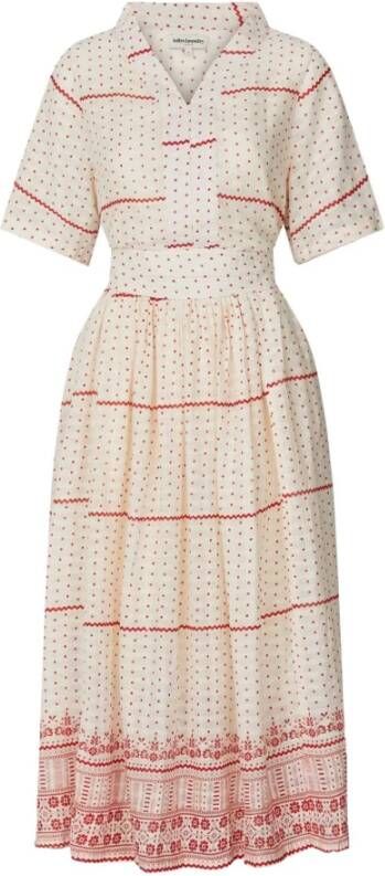 Lollys Laundry Maxi-jurk met print Sumia rood