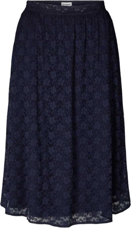 Lolly's Laundry Midi Skirts Blauw Dames