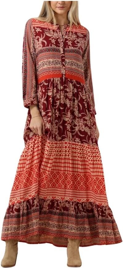 Lollys Laundry Rode Maxi Jurk met Print Multicolor Dames - Foto 6