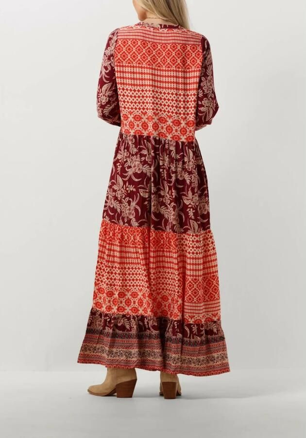 Lollys Laundry Rode Maxi Jurk met Print Multicolor Dames - Foto 5