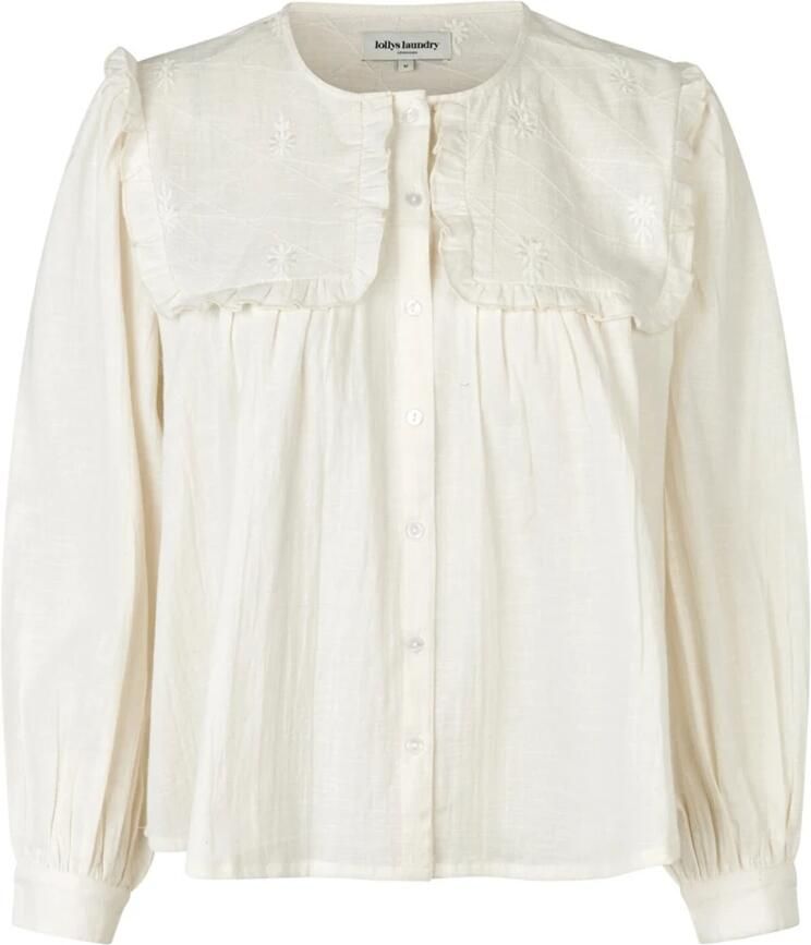 Lollys Laundry Romantische Blouse met Geborduurde Details Beige Dames - Foto 5