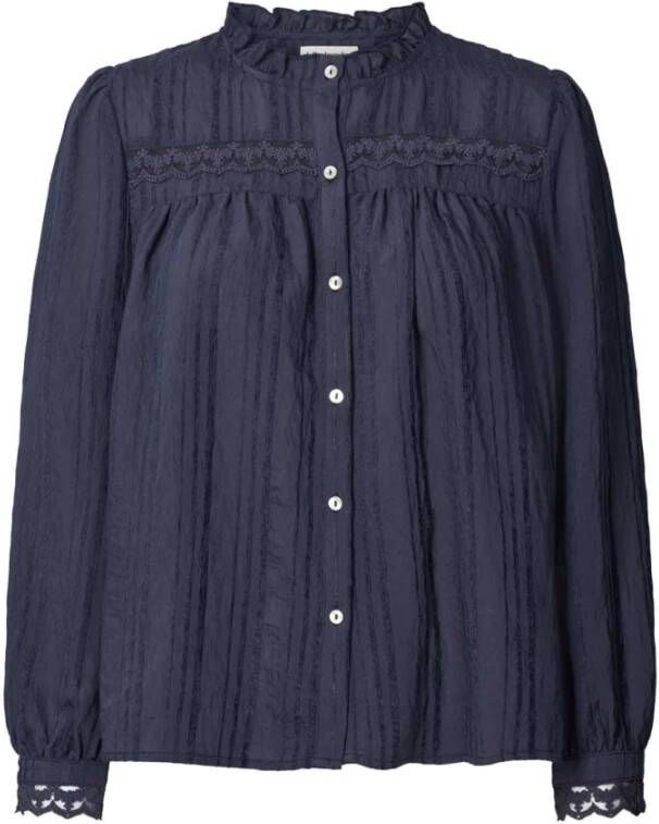 Lollys Laundry Airlie Blouse 23407-2070 Donkerblauw Blue Dames