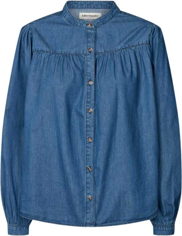 Lollys Laundry Denim blouse Nicky blauw