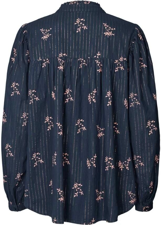 Lollys Laundry Cara Blouse 23472-2043 Navy Blue Dames