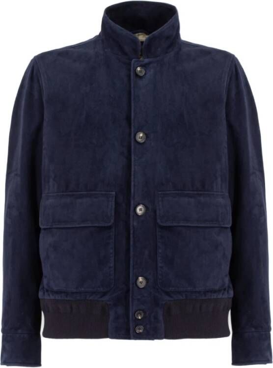 Loro Piana Bomber Jackets Blauw Heren