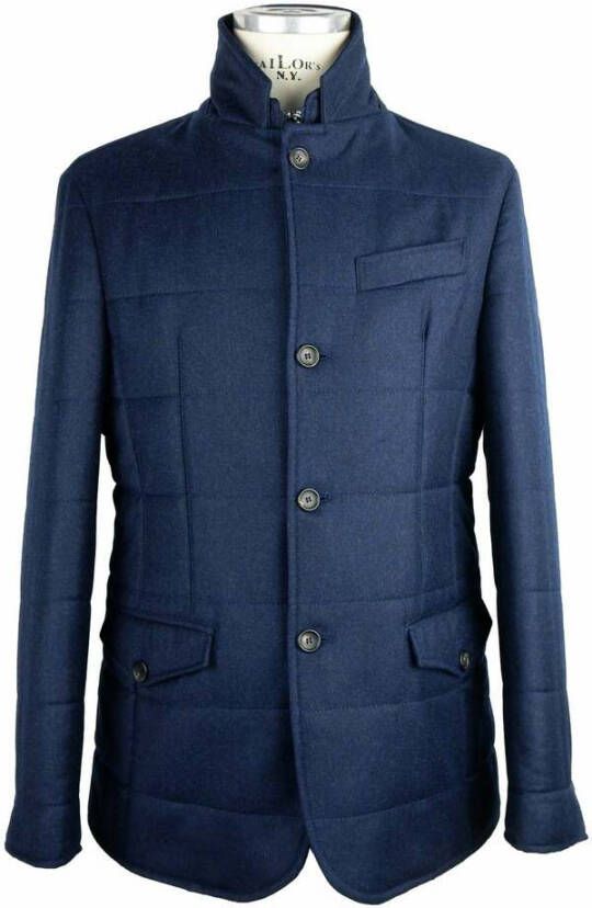 Made in Italia Luxe Wol en Kasjmier Herenjas Blue Heren