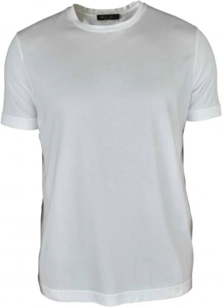 Loro Piana Klassiek Wit Katoenen T-Shirt voor Heren White Heren