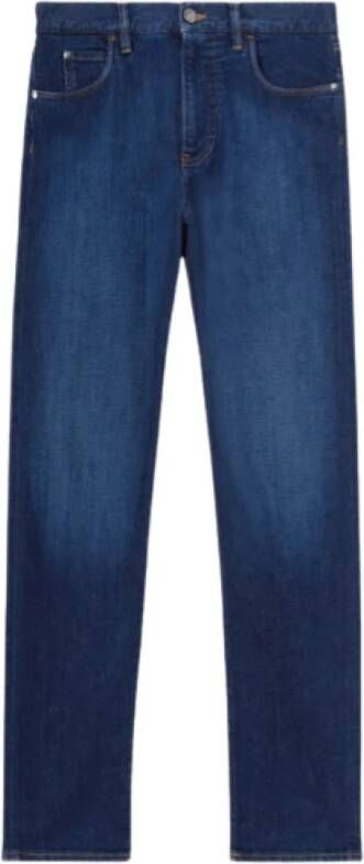 Loro Piana Luxe Japanse Denim Five-Pocket Broek Blauw Heren