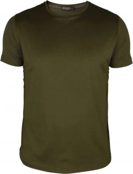Loro Piana Luxe Khaki Groen T-Shirt voor Heren Groen Heren