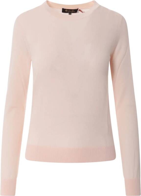 Loro Piana Luxe Roze Kasjmier Gebreide Kleding Aw23 Roze Dames