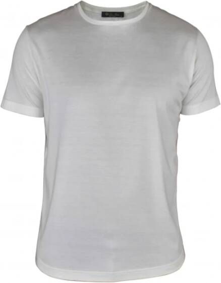Loro Piana Luxe T-shirt van zijdeblend voor heren White Heren