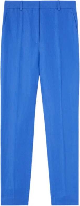 Loro Piana Neo Derk Linnen Broek Blauw Dames