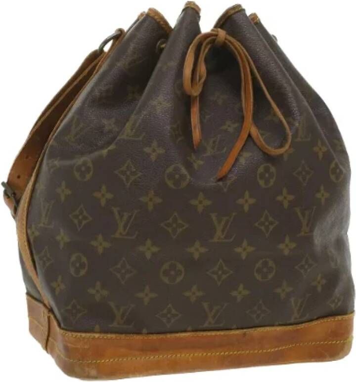 Louis Vuitton Vintage Bruine Canvas Noe Schoudertas Brown Dames