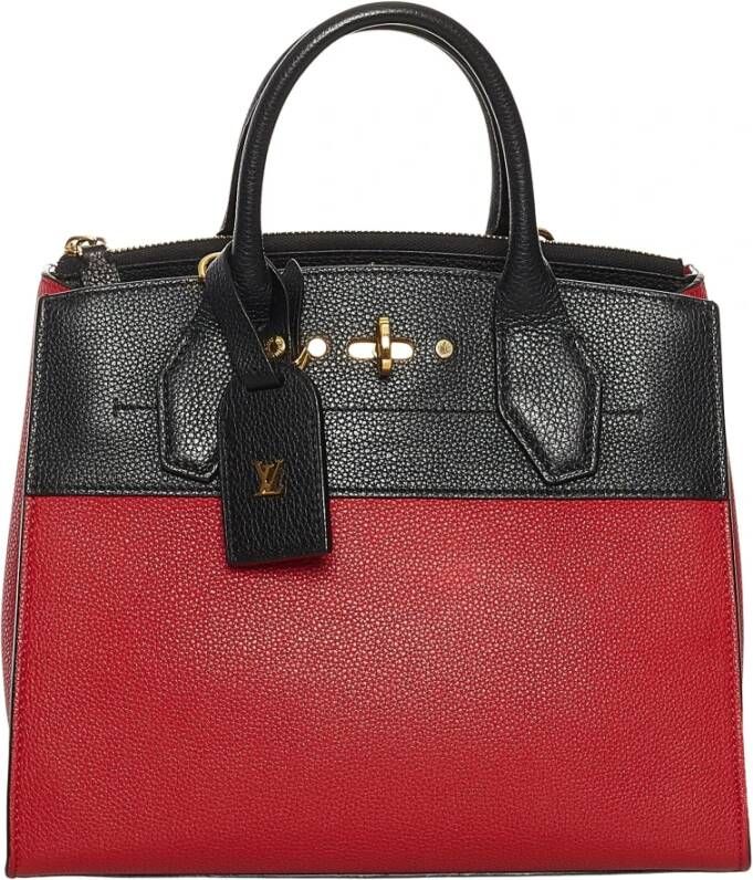Louis Vuitton Vintage City Steamer Leather Calf Italy Rood Dames