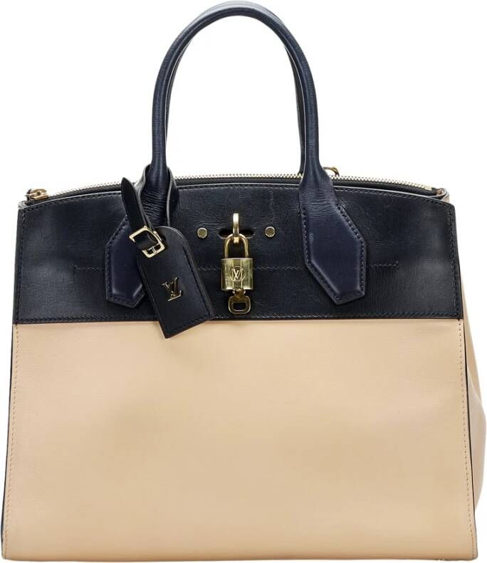 Louis Vuitton Vintage City Steamer MM Leather Calf France Bruin Dames