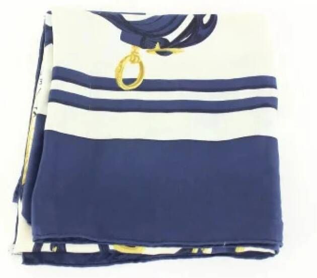 Louis Vuitton Vintage Gebruikte sjaal Blauw Dames