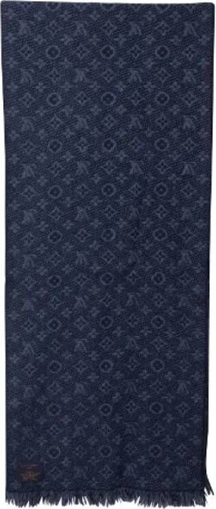 Louis Vuitton Vintage Gebruikte sjaal Blauw Dames