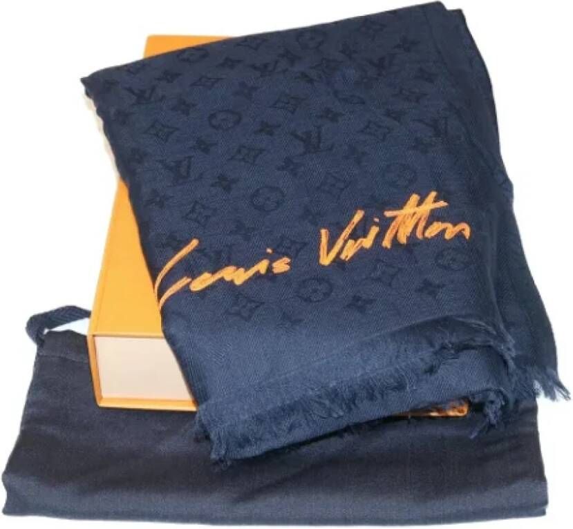 Louis Vuitton Vintage Gebruikte sjaal Zwart Dames