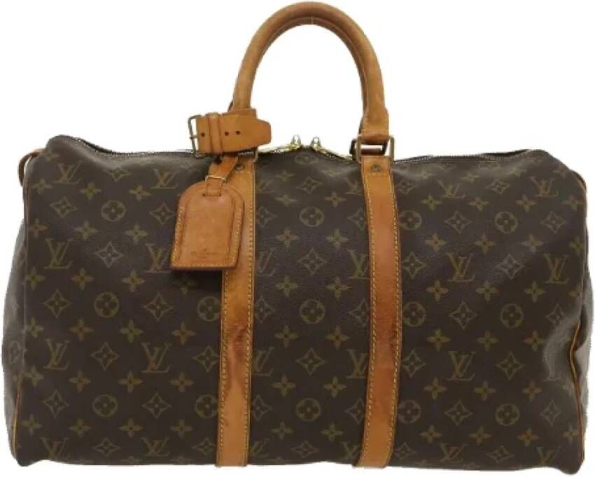 Louis Vuitton Vintage Pre-eigendom canvas reiszakjes Bruin Dames