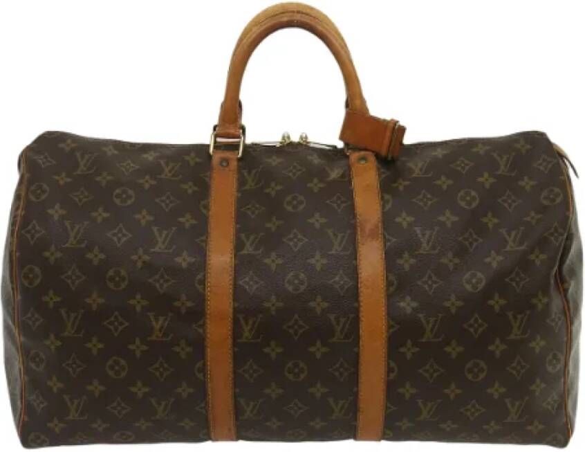 Louis Vuitton Vintage Pre-eigendom canvas reiszakjes Bruin Dames