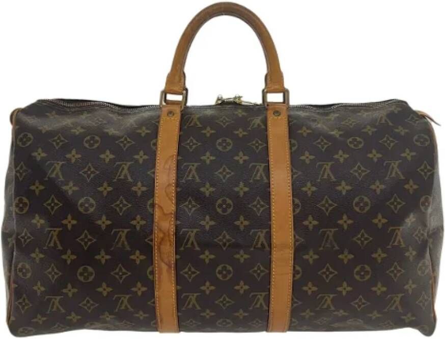 Louis Vuitton Vintage Pre-eigendom canvas reiszakjes Bruin Dames