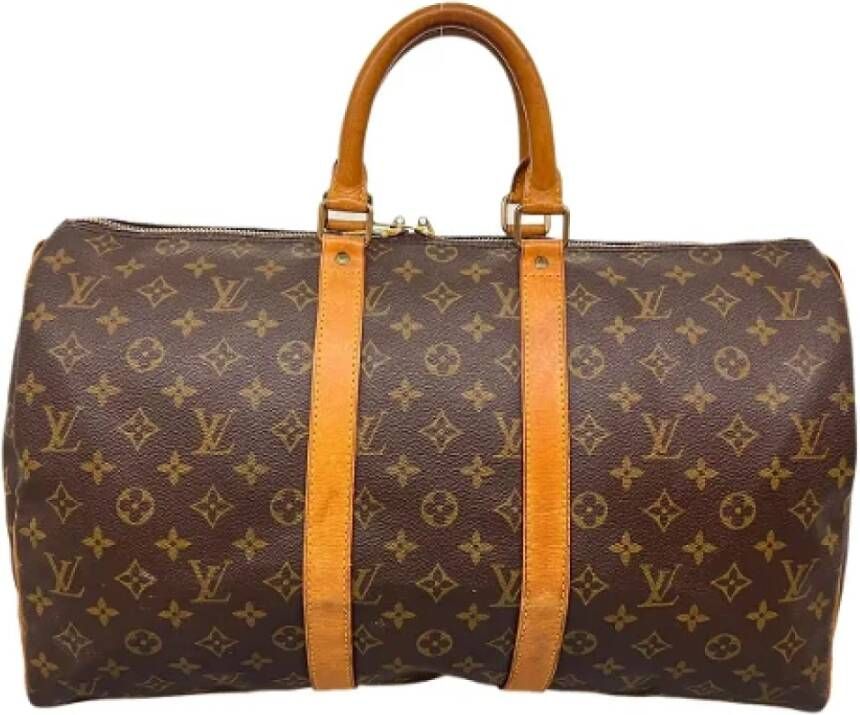 Louis Vuitton Vintage Pre-eigendom canvas reiszakjes Bruin Dames