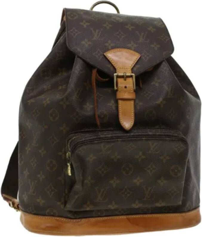 Louis Vuitton Vintage Pre-owned Canvas backpacks Bruin Dames