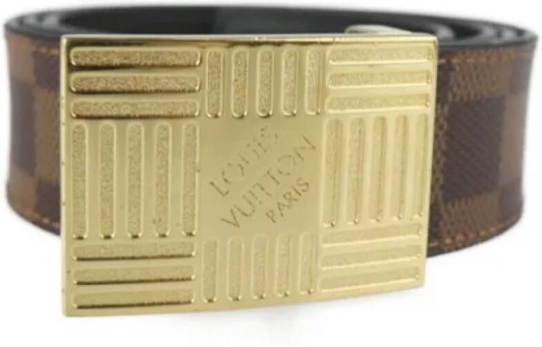 Louis Vuitton Vintage Pre-owned Canvas belts Bruin Dames