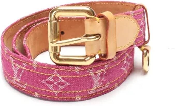 Louis Vuitton Vintage Pre-owned Canvas belts Paars Dames