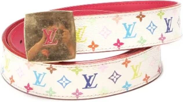 Louis Vuitton Vintage Pre-owned Canvas belts Wit Dames