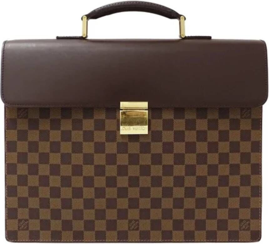 Louis Vuitton Vintage Pre-owned Canvas briefcases Bruin Heren