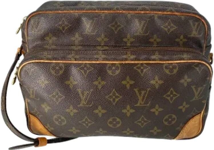 Louis Vuitton Vintage Pre-owned Canvas crossbody-bags Bruin Dames