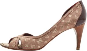 Louis Vuitton Vintage Pre-owned Canvas heels Bruin Dames