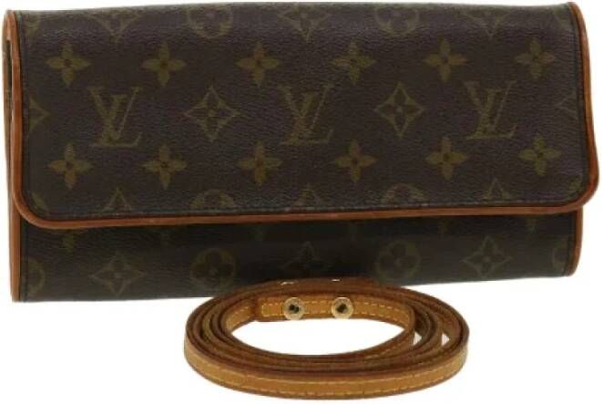 Louis Vuitton Vintage Pre-owned Canvas louis-vuitton-bags Bruin Dames