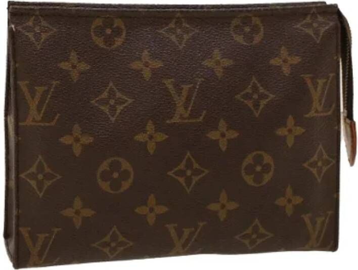 Louis Vuitton Vintage Pre-owned Canvas pouches Bruin Dames