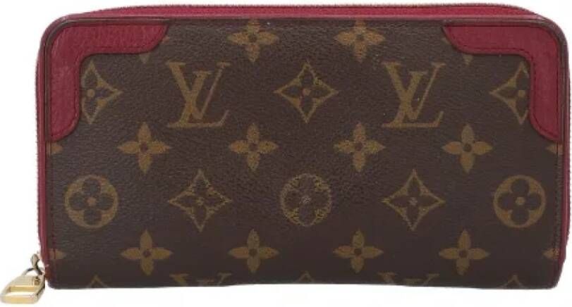 Louis Vuitton Vintage Pre-owned Canvas wallets Bruin Dames