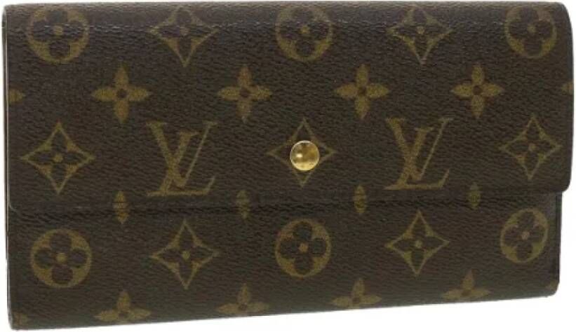 Louis Vuitton Vintage Pre-owned Canvas wallets Bruin Dames