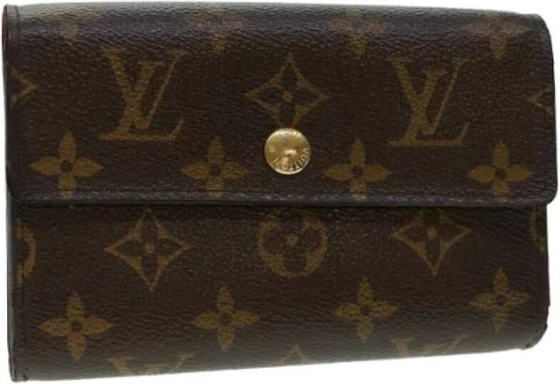 Louis Vuitton Vintage Pre-owned Canvas wallets Bruin Heren