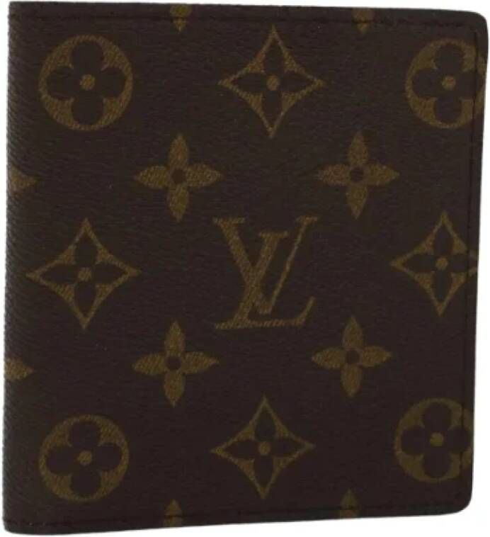 Louis Vuitton Vintage Pre-owned Canvas wallets Bruin Heren