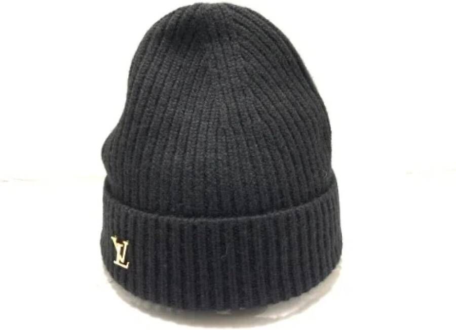 Louis Vuitton Vintage Pre-owned Cashmere hats Zwart Dames