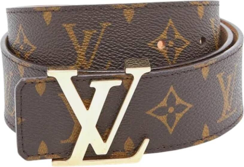 Louis Vuitton Vintage Pre-owned Coated canvas belts Bruin Dames