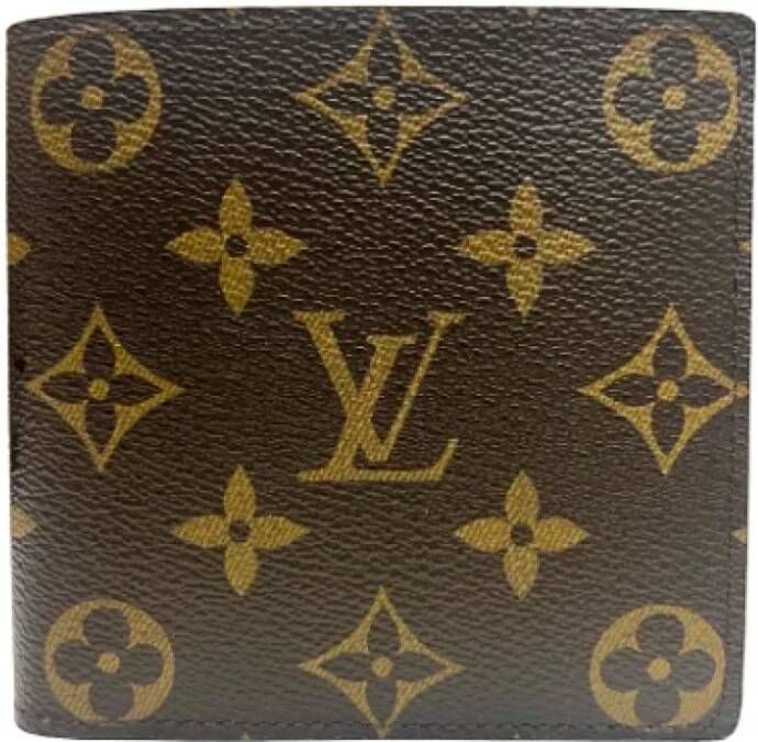 Louis Vuitton Vintage Pre-owned Coated canvas wallets Bruin Heren