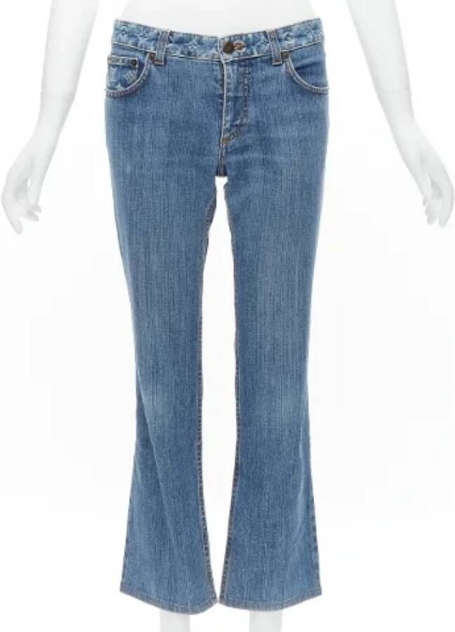 Louis Vuitton Vintage Pre-owned Cotton jeans Blauw Dames