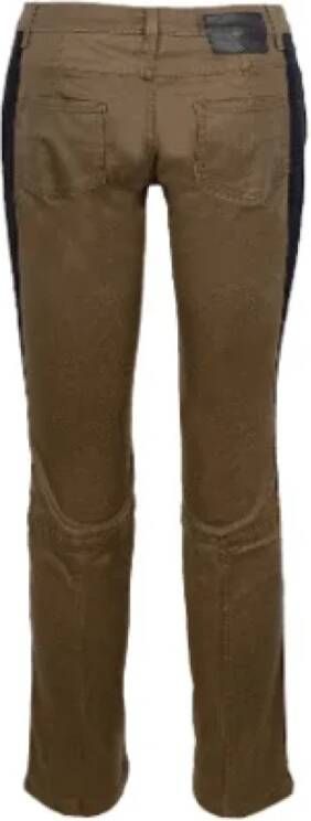 Louis Vuitton Vintage Pre-owned Cotton jeans Bruin Dames
