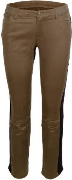 Louis Vuitton Vintage Pre-owned Cotton jeans Bruin Dames