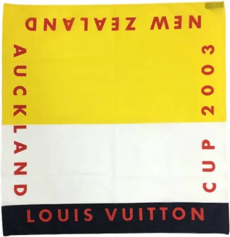 Louis Vuitton Vintage Pre-owned Cotton scarves Yellow Dames