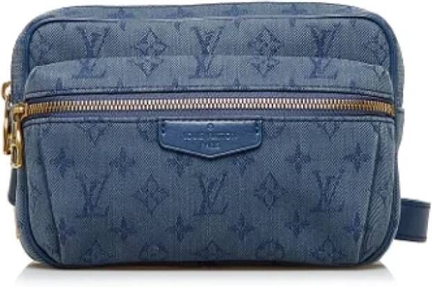 Louis Vuitton Vintage Pre-owned Denim handbags Blauw Dames